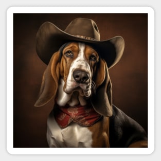 Cowboy Dog - Basset Hound Magnet